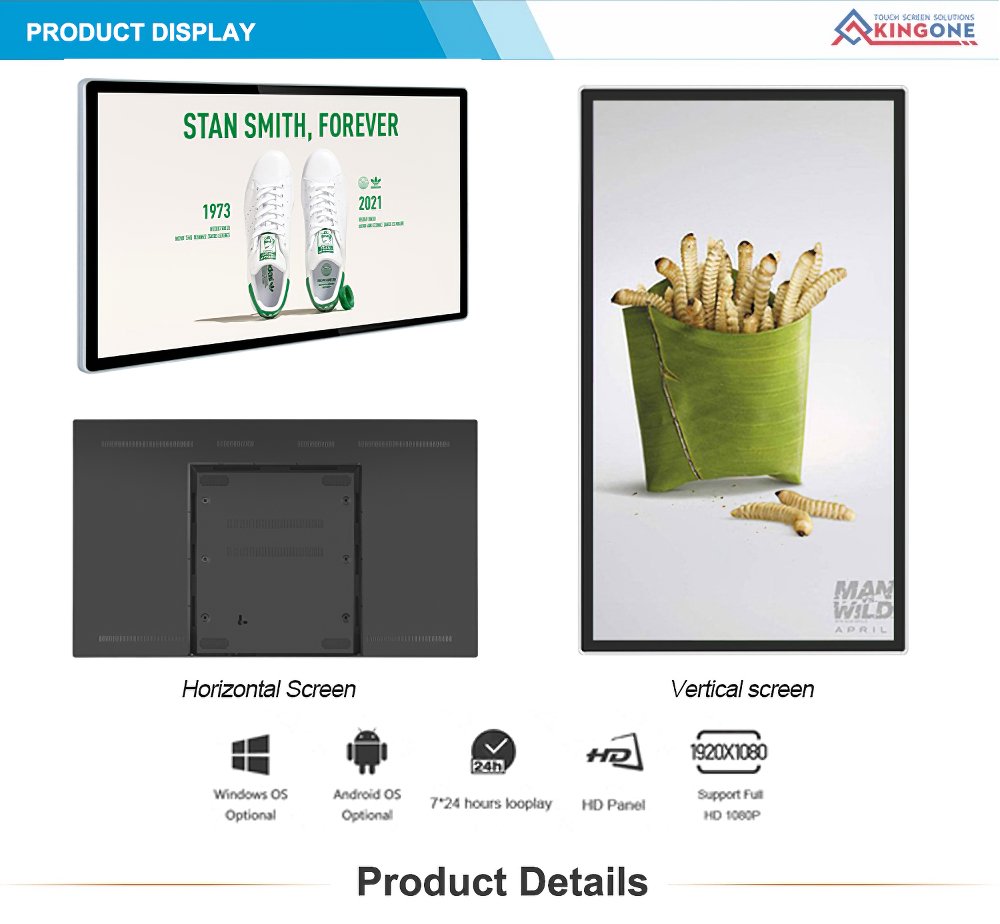 Factory Direct Sales Indoor 32 Inch Coffee Shop Wall Mounted Digital Advertising Lcd Screen(图1)