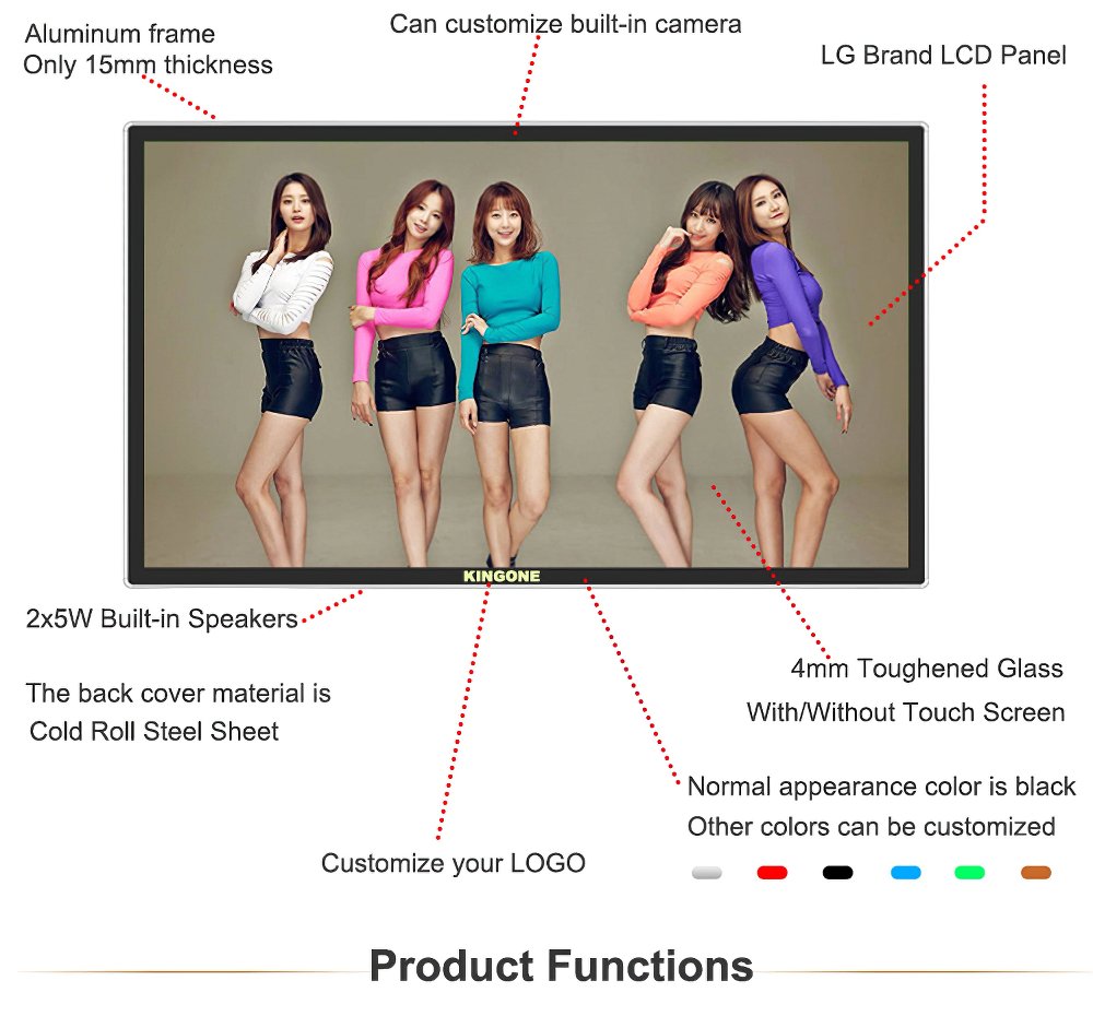Factory Direct Sales Indoor 32 Inch Coffee Shop Wall Mounted Digital Advertising Lcd Screen(图2)